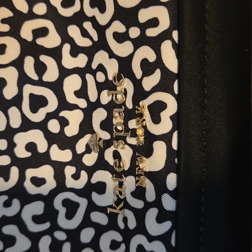 kate spade Black and Cream Leopard Print Crossbody Bag - Picture 2 of 4